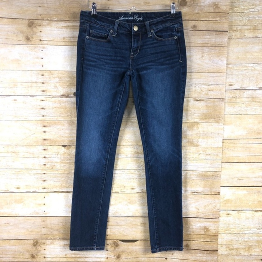 American Eagle Dark Wash Stretch Skinny Jeans Size 4